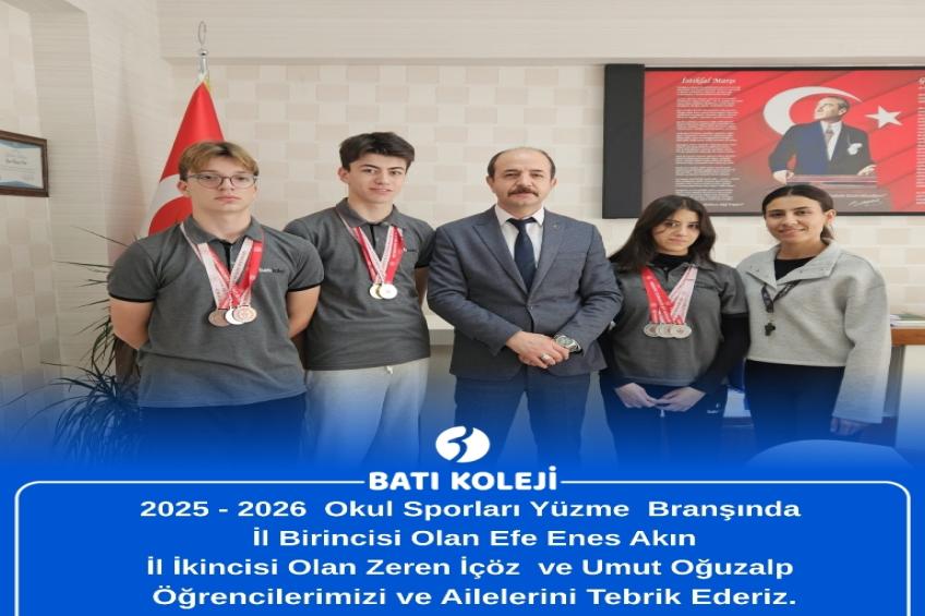 ÖĞRENCİLERİMİZDEN YÜZME BRANŞINDA DERECELER