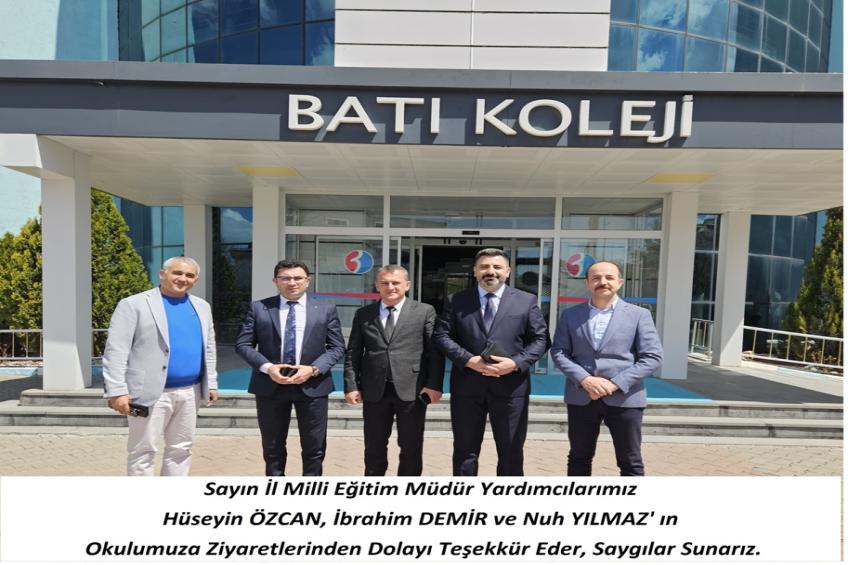 Sayın İl Milli Eğitim Müdür Yardımcılarımızdan Okulumuza Ziyaret
