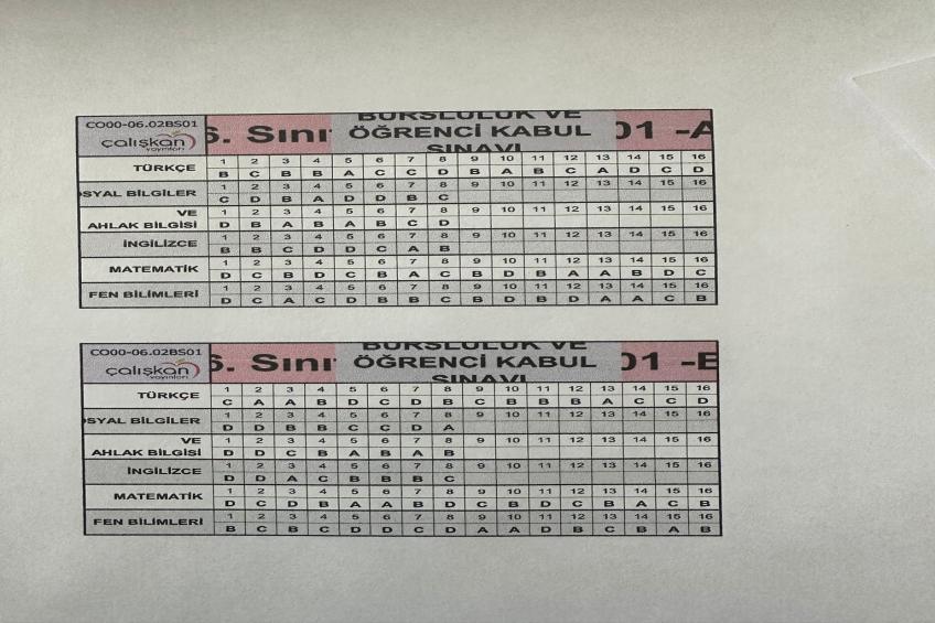 4.5.6. ve 7. Sınıflar Bursluluk Cevap Anahtarları