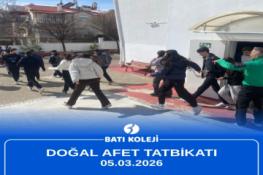 DOĞAL AFETLER TATBİKATI (05.03.2026)