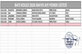 MAYIS AYI (2026) YEMEK LİSTESİ-1