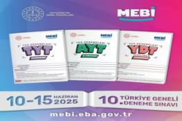 MEBİ PLATFORMU ÜZERİNDEN 10.DENEME SINAVI 10-15 HAZİRAN 2025 
